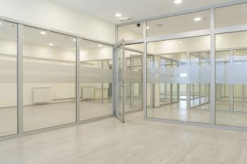 glass office modern partitioned walls